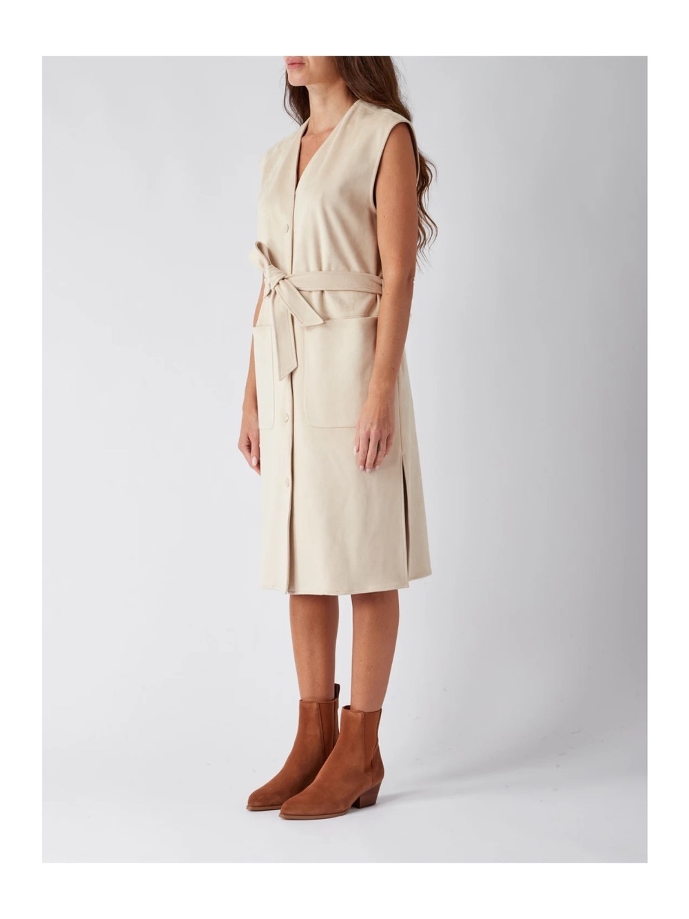MaxMara Leisure Cream Jersey Gilet Vest, BNWT, size Large